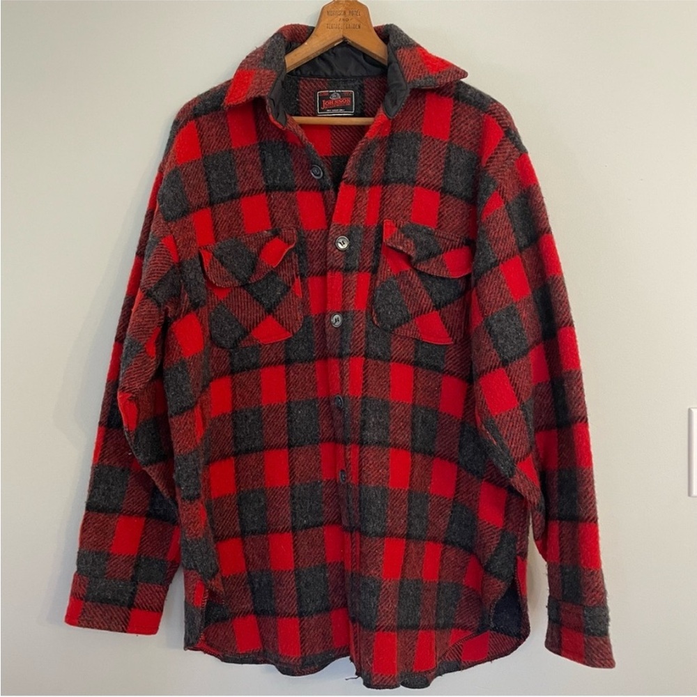 100% wool Johnson Woolen Mills 70s Vintage Hunting Shirt Jacket EUC
